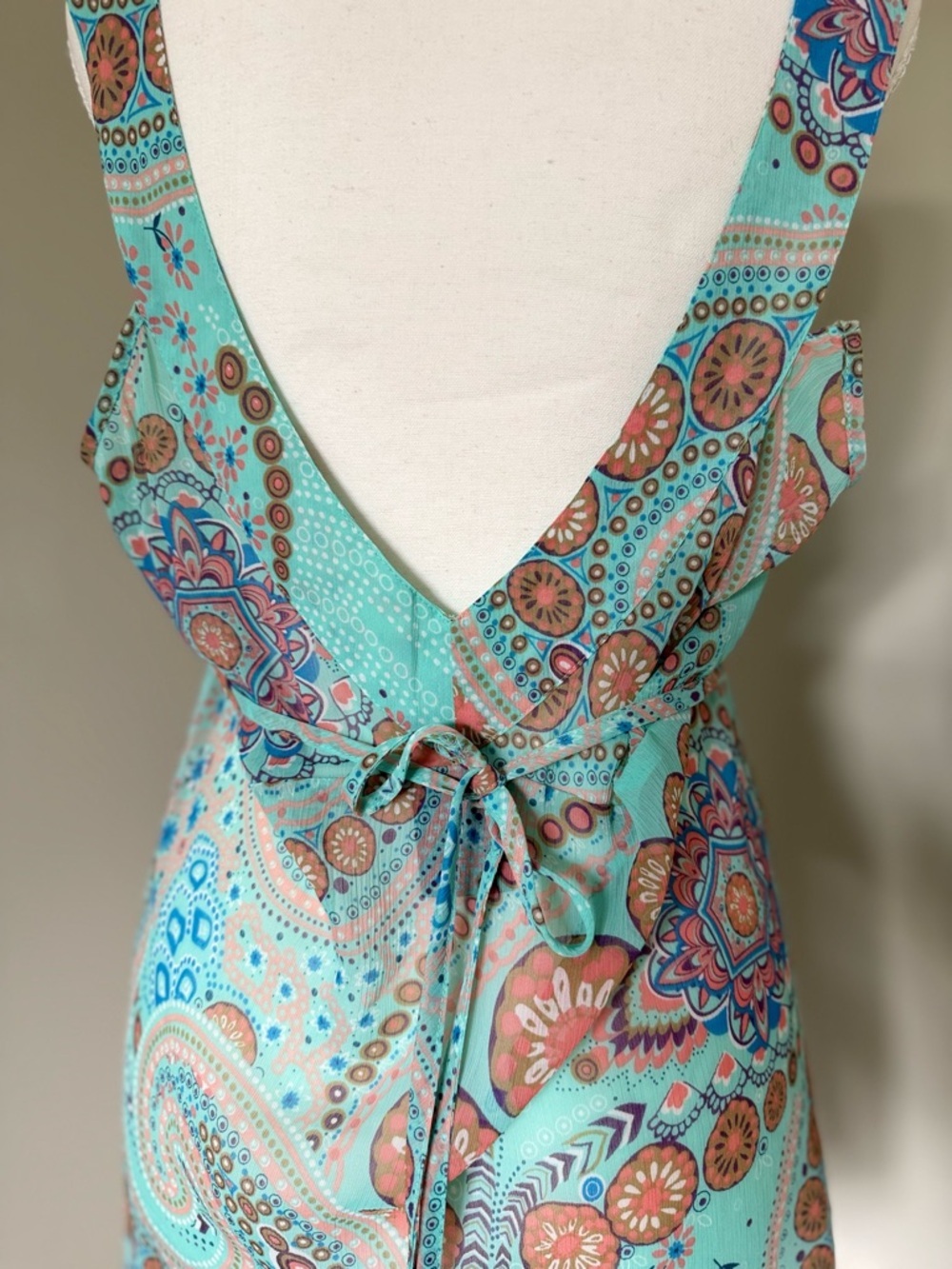Vintage Glassons Y2K Tank Fairy Core Paisley Tie-Back Camisole - Picture 4 of 12
